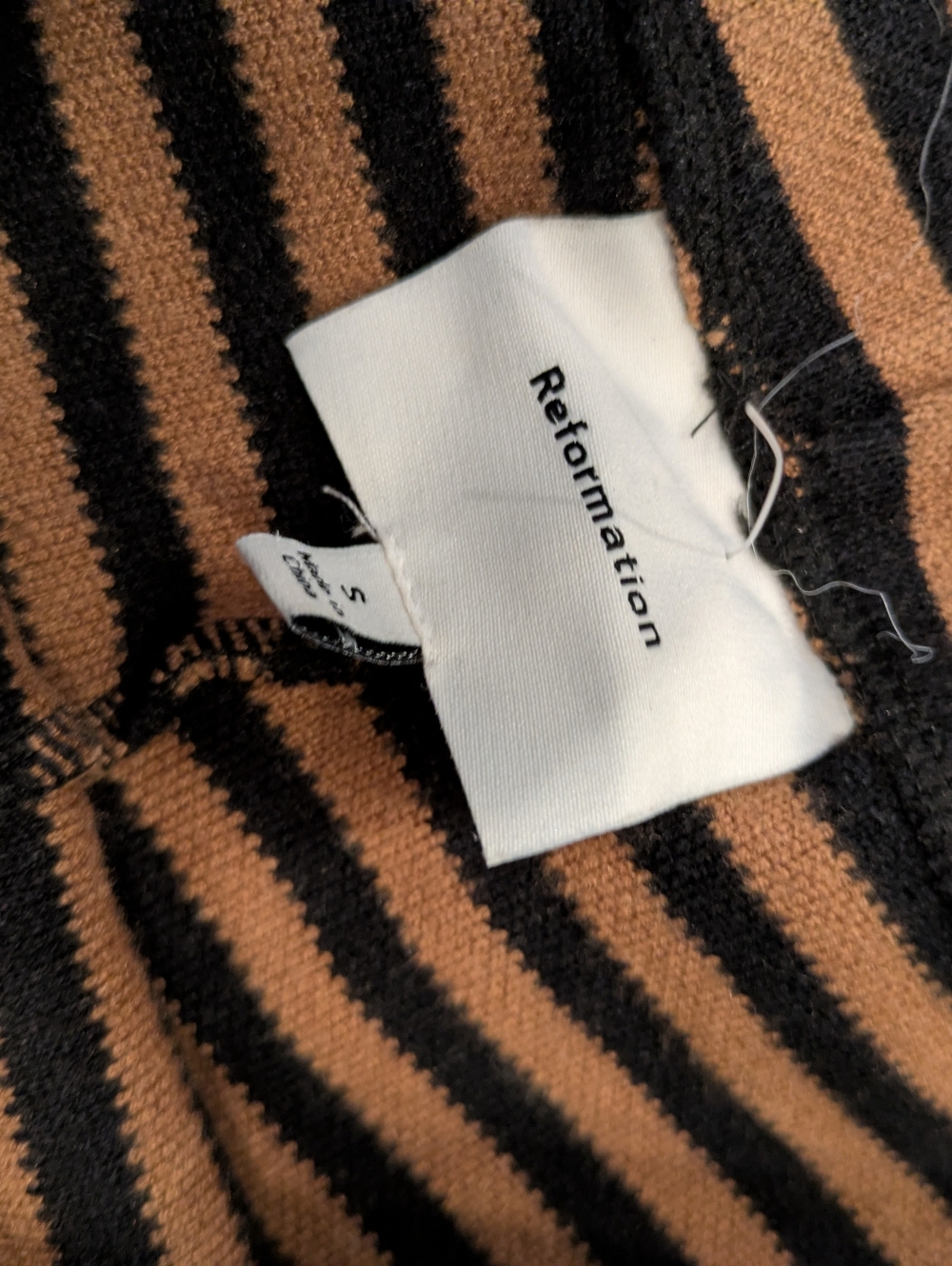 Reformation Striped Long Sleeve Rugby Short Set Size S - Picture 10 of 12